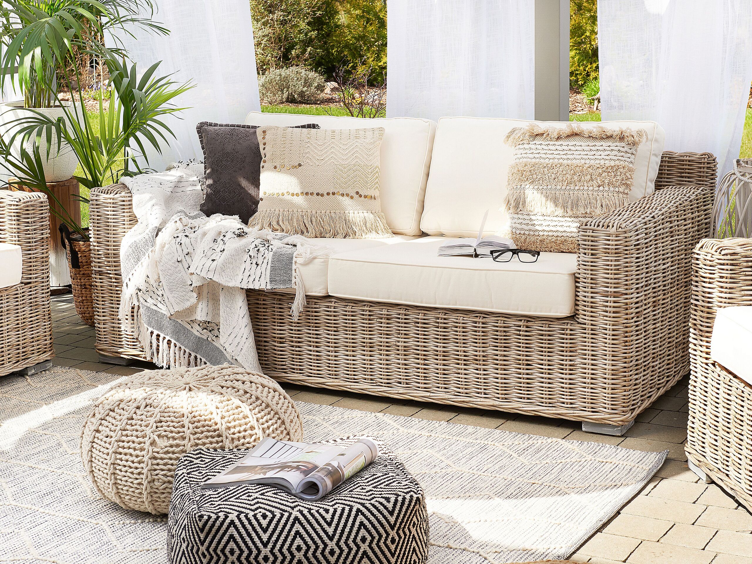 Sofa Divano In Vimini Rattan Sofa Divano Posti Rattan EASYCOMFORT