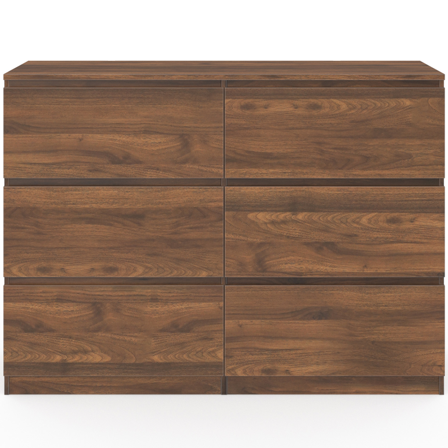 Commode 6 tiroirs TOMI 110 cm effet noyer - 3