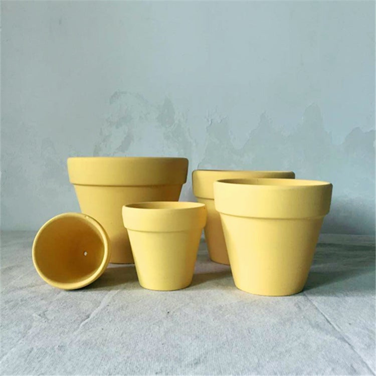 Doniczka okrągła Loft Urban, 20 cm, kolor ochry - 4