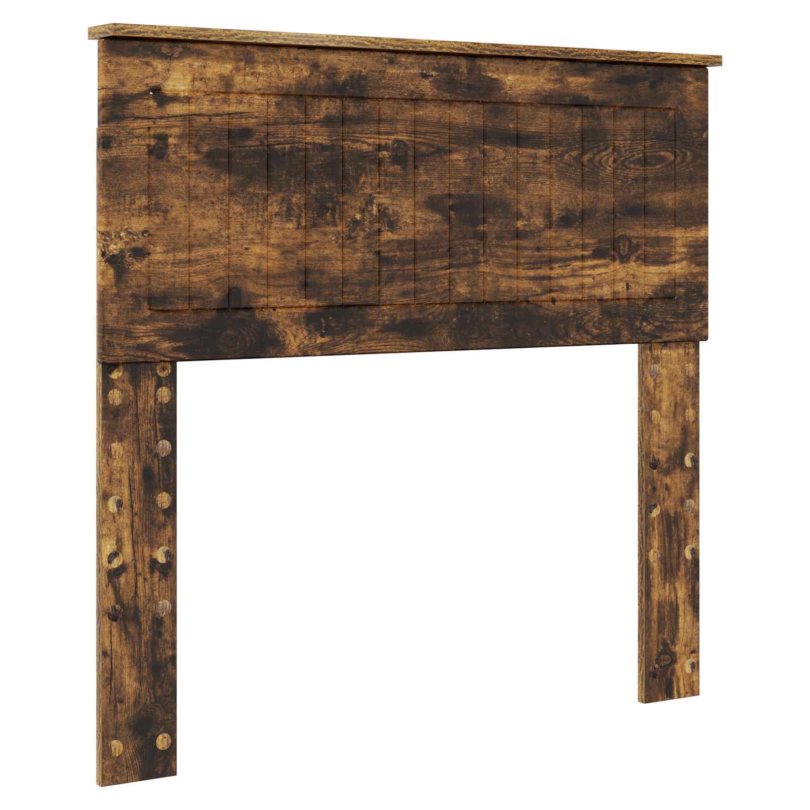 Lit de rangement chêne fumé 90 x 200 cm en panneau de bois - 7