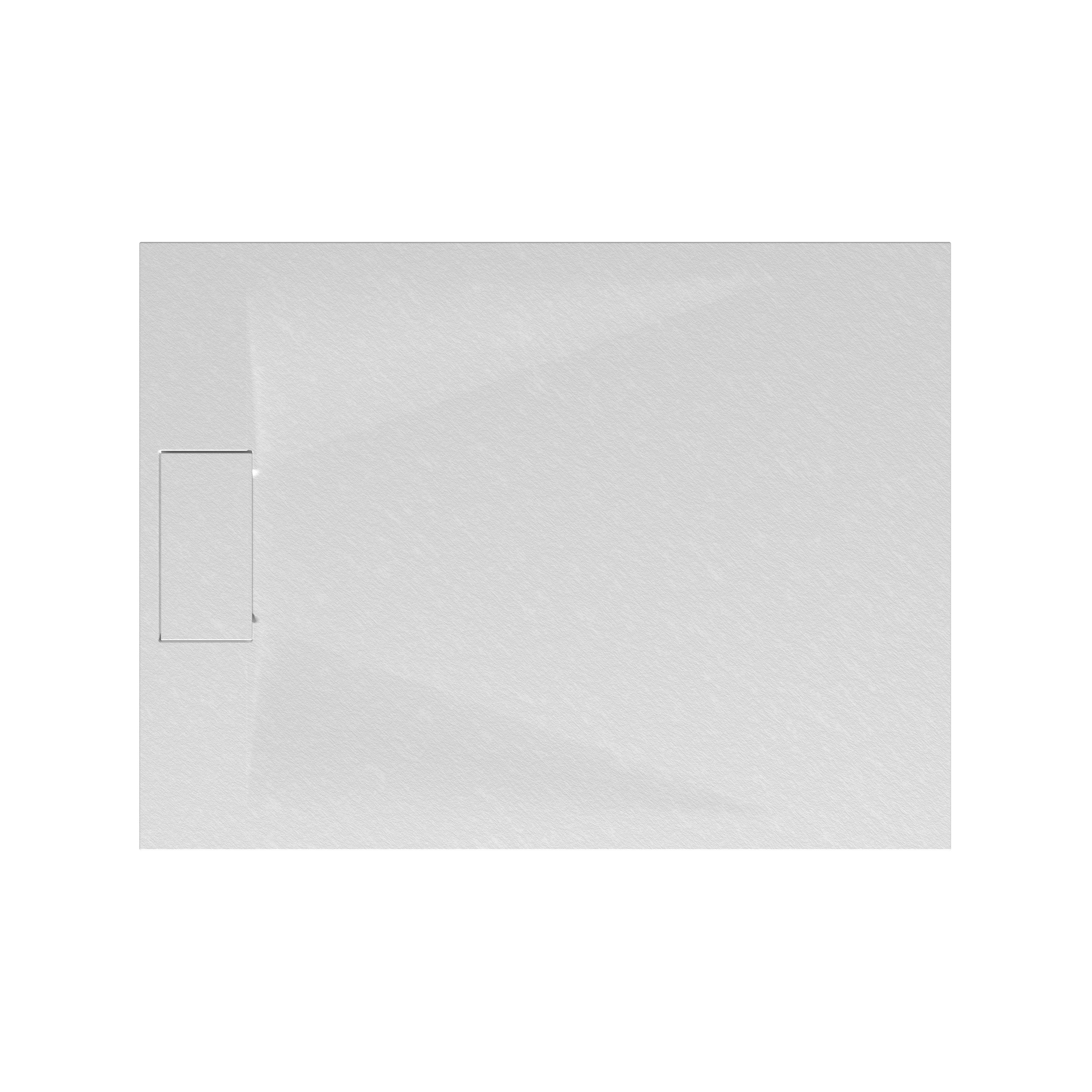 Schulte receveur de douche, 90x120x3,2cm, blanc, effet pierre, ultra léger antidérapant, rectangulaire, extra plat à poser ou encastrer, bac de douche - 2