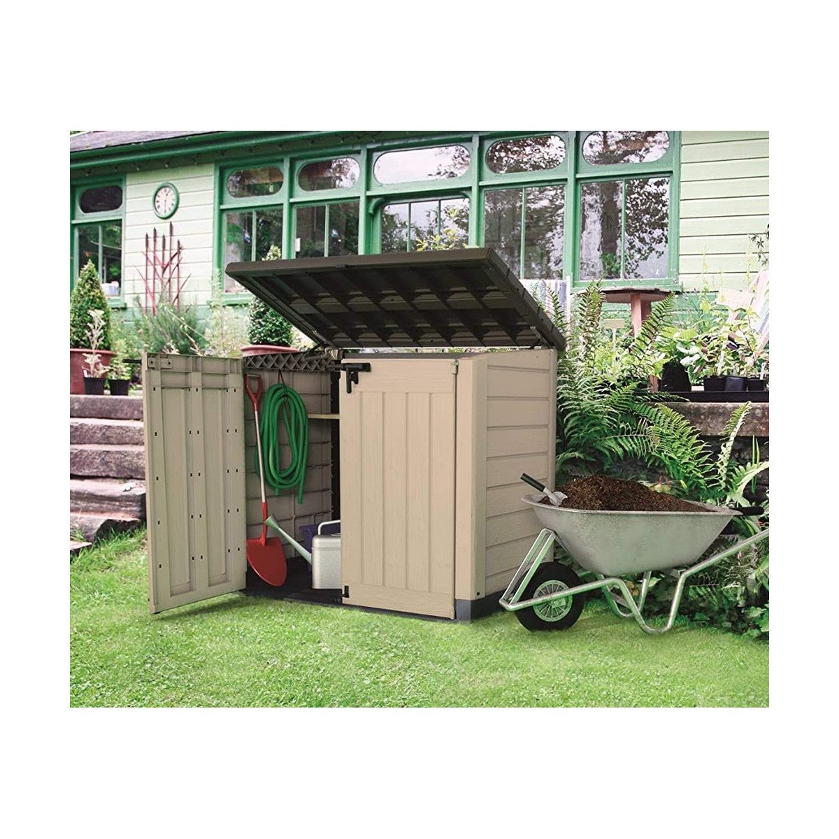 Keter Box per Esterno Resina Porta Attrezzi Lavoro Compatto da Giardino Armadio - 2