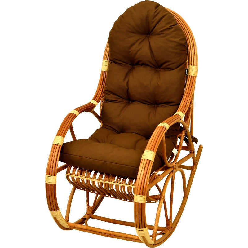 Poduszka na fotel bujany rattanowy AMPO brązowy 1 szt.