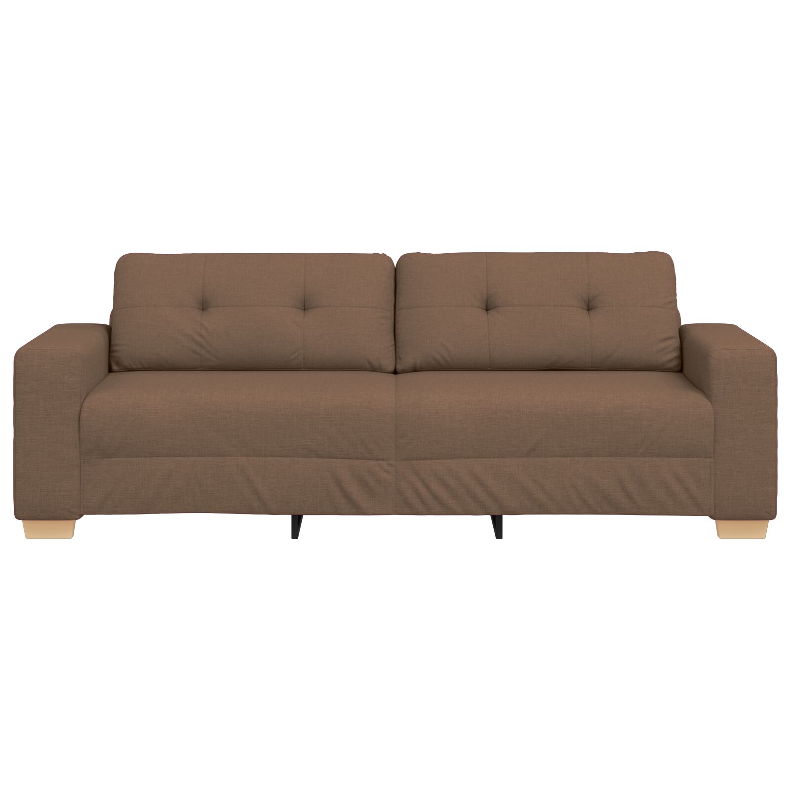 Sofa 3 places avec coussin Marron tissu vidaXL - 3
