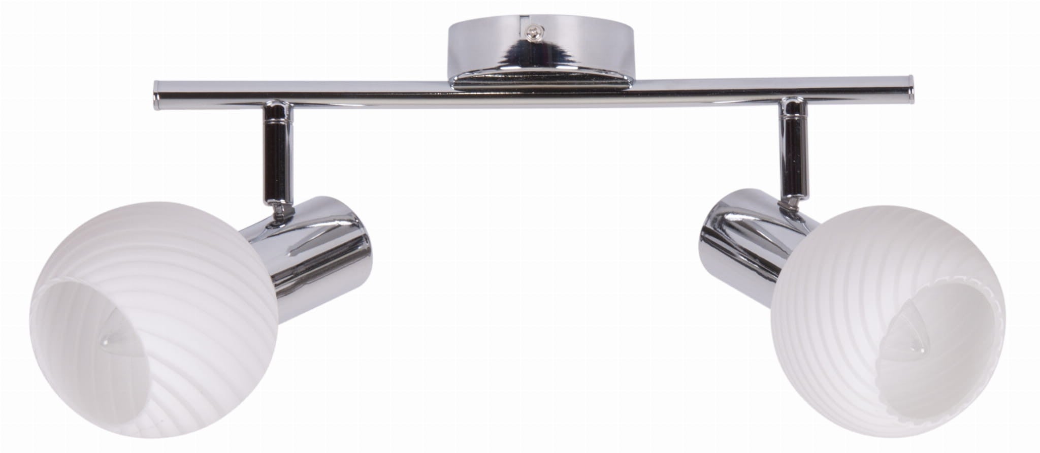 Lampa sufitowa Turno biała chromowana 2xE14x40W wym: 20 x 43 x 14 cm szkło Candellux