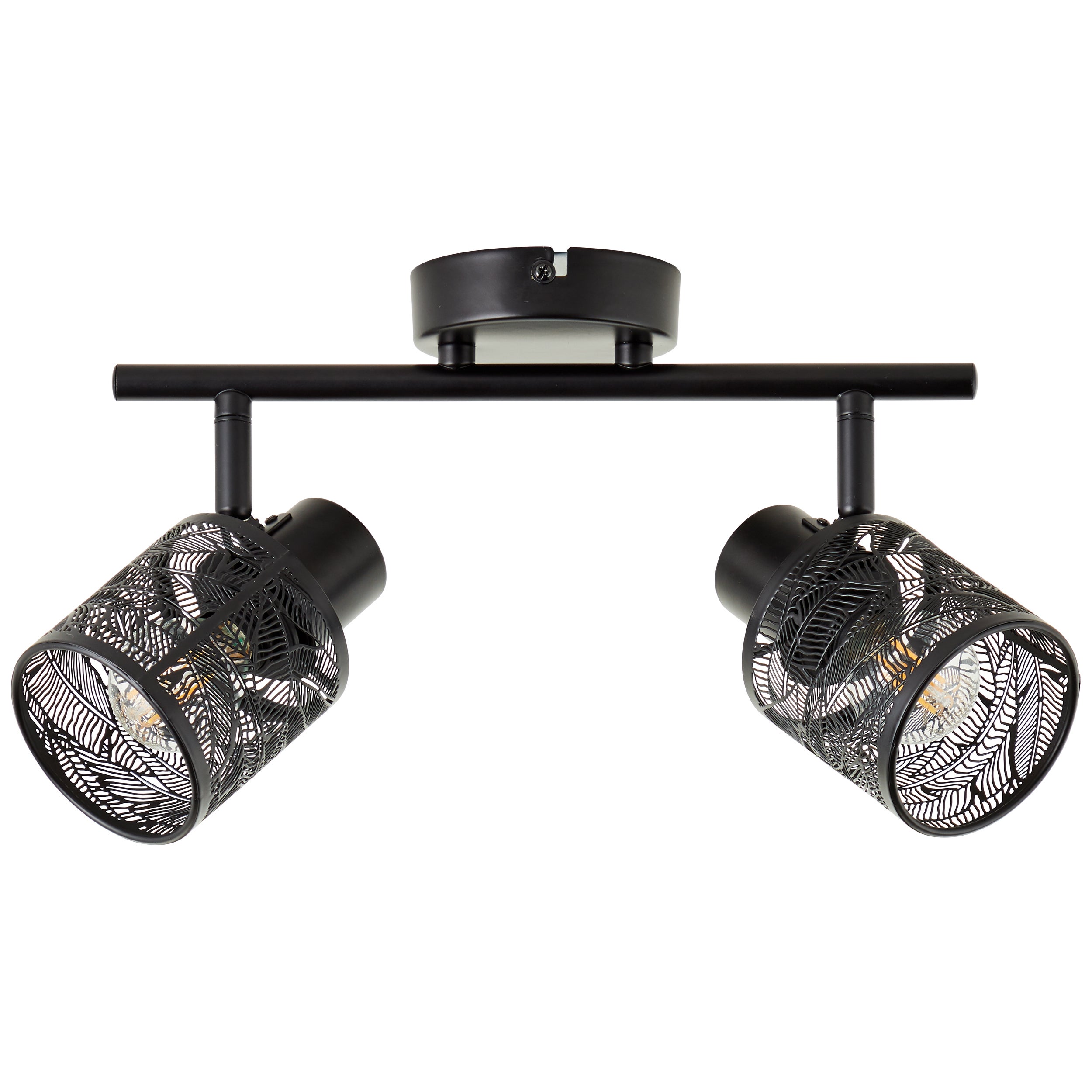 Spot Brilliant Bano 2-płomienny czarny matowy, metal, 2x D45, E14, 40 W - 2