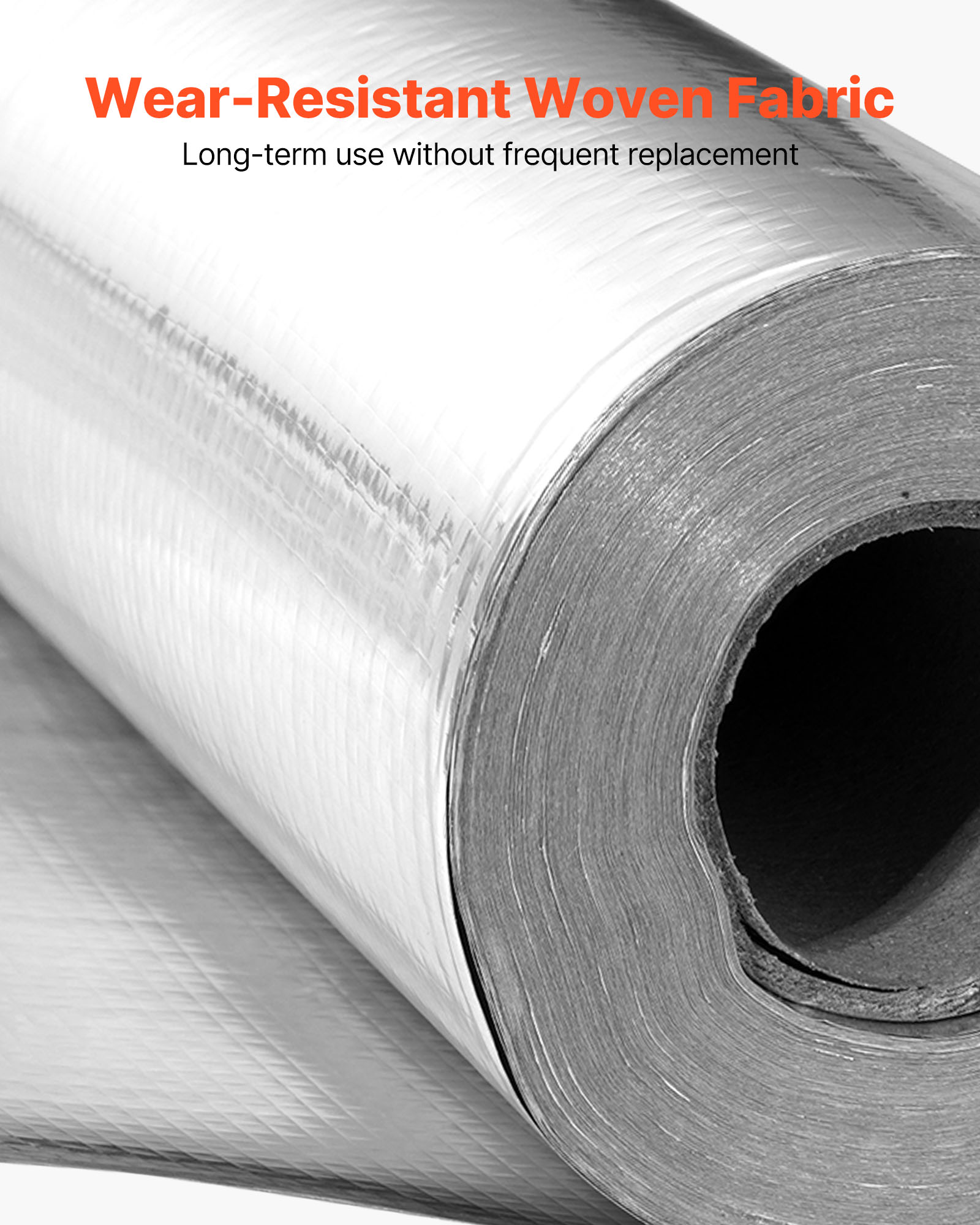 Isolant thermique double réfléchissant VEVOR, tissu tissé non perforé + alu double face, 38,1×1,22 m, 0,15 mm, pour porte de garage/fenêtre - 4