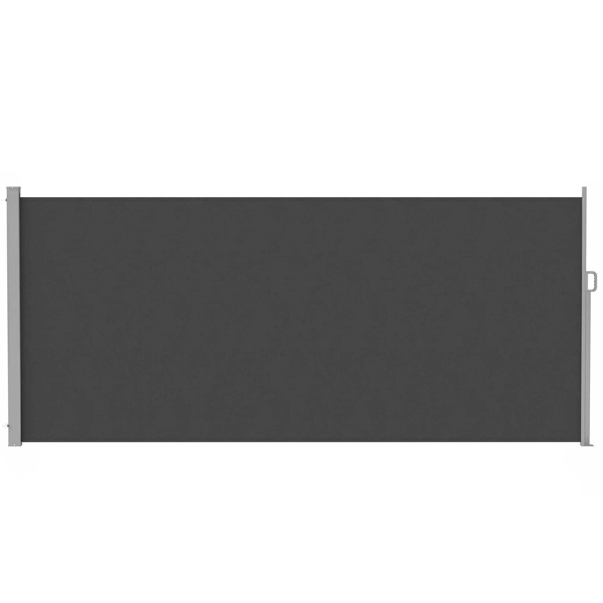 Toldo lateral extensível tela privacidade exterior hidrófugo UV50+ 420x185cm cinza escuro - 2