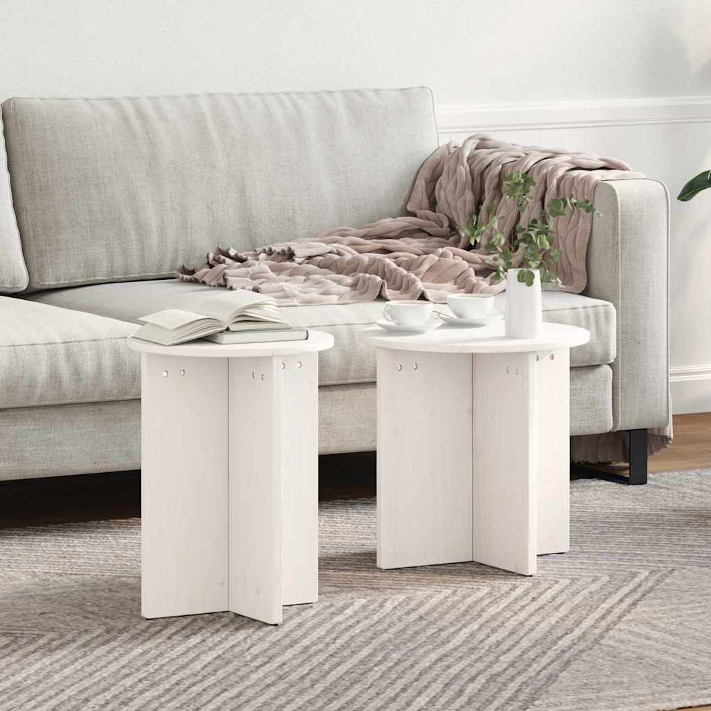 Stolik kawowy 2 pcs Biały vidaXL