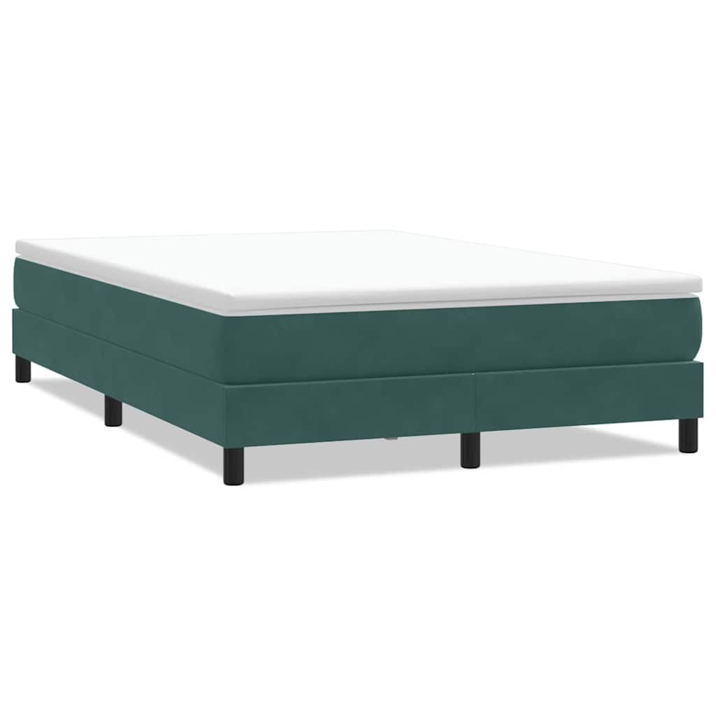 Lit boxspring sans matelas velours vert foncé 140x220 cm | Leroy Merlin