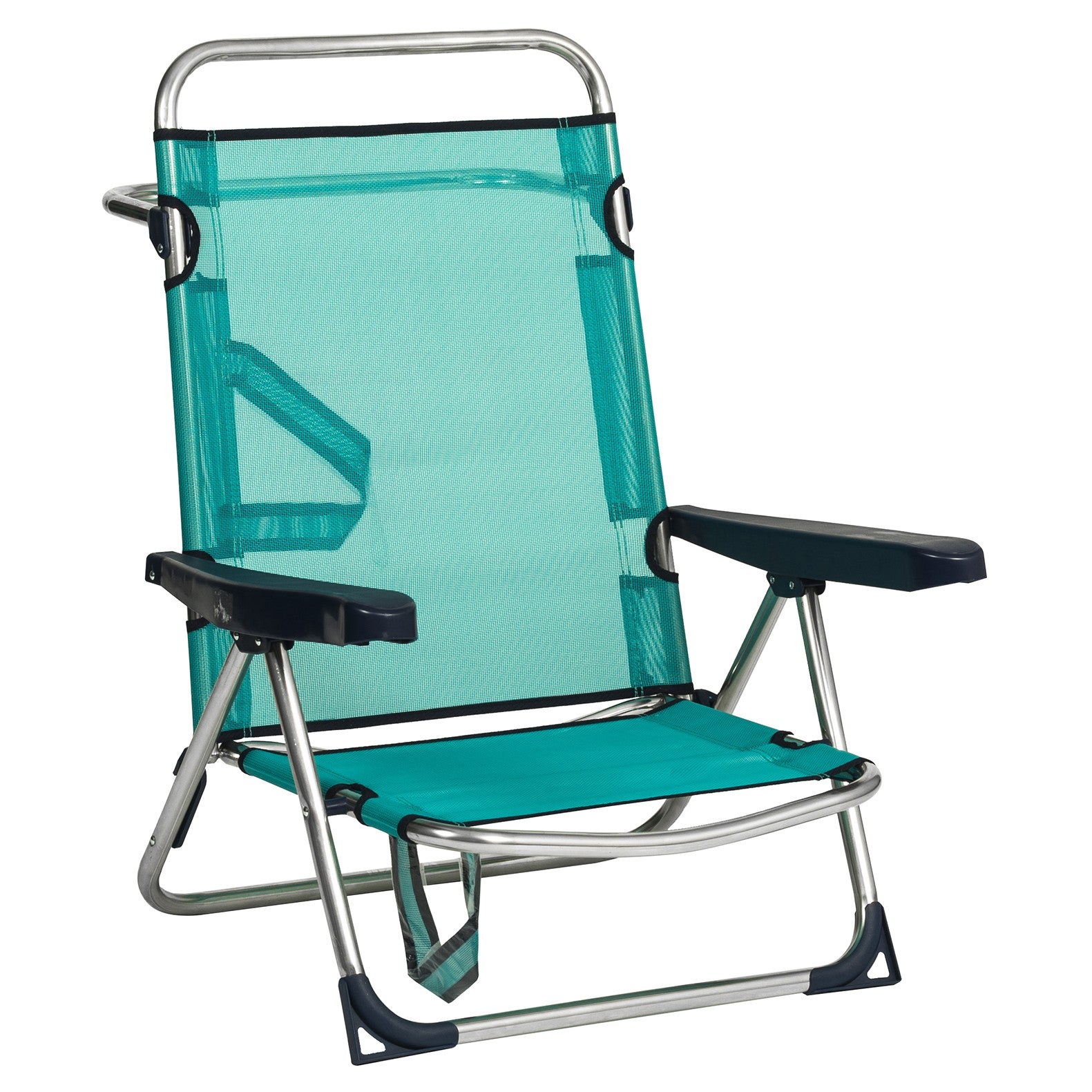 Cadeira de Praia Alumínio Verde Dobrável Múltiplas posições 62 x 82 x 65 cm (62 x 82 x 65 cm) - 3