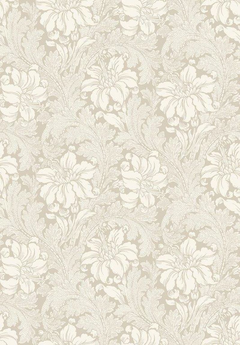 Papel pintado flores beige - 53 cm x 10.05 m - borastapeter