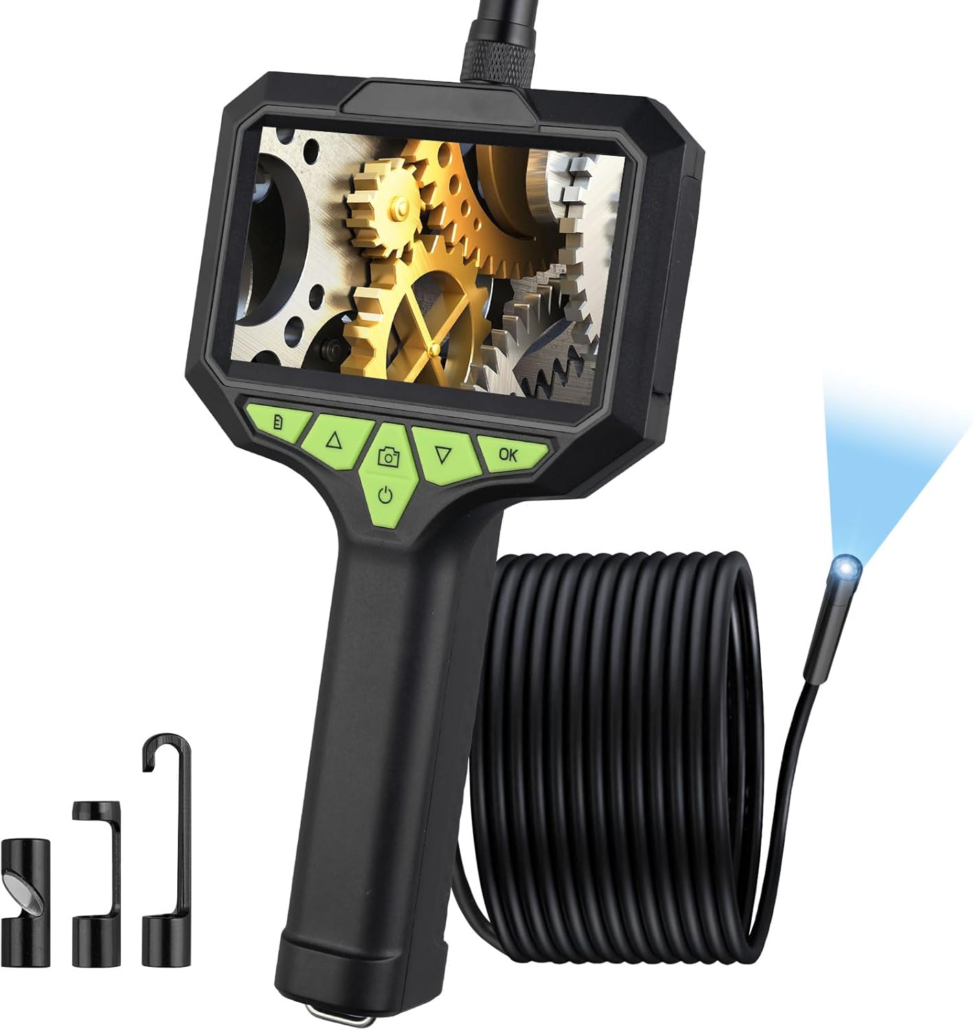 Endoskop 1080p HD - Wodoszczelna kamera inspekcyjna IP67 z ekranem IPS 4,3" i 6 diodami LED dla mechaników
