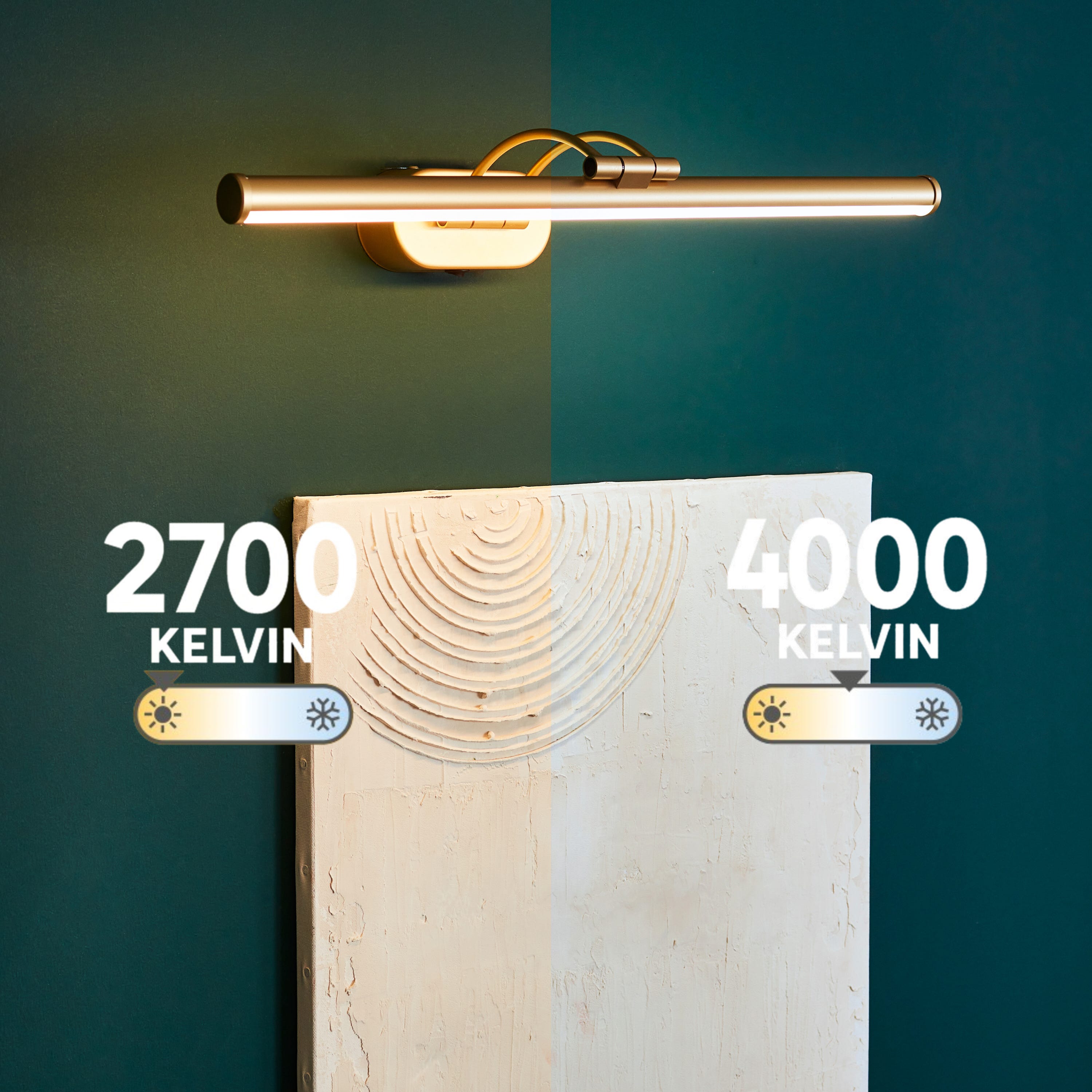 INSPIRE - Lampada da parete a LED MADZI - LED integrato 1200 LM - Da 3000 a 4000 K - Metallo dorato - 4