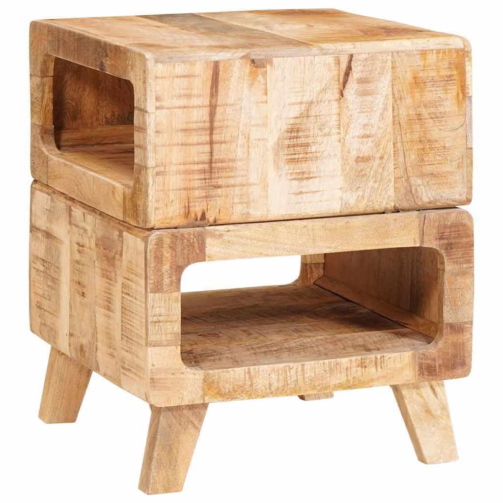 Stolik końcowy z półką Brązowy 40 x 40 x 49 cm Drewno z mango vidaXL