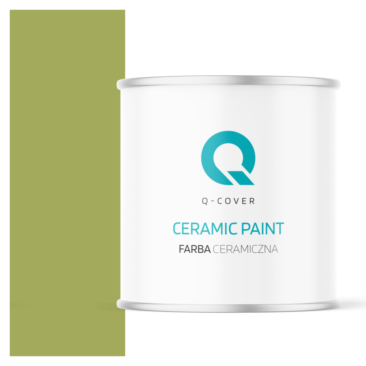 Farba Ceramiczna Do Ścian i Sufitów Q-Cover Groszkowy ciemny H2437 Głęboki Mat 2L