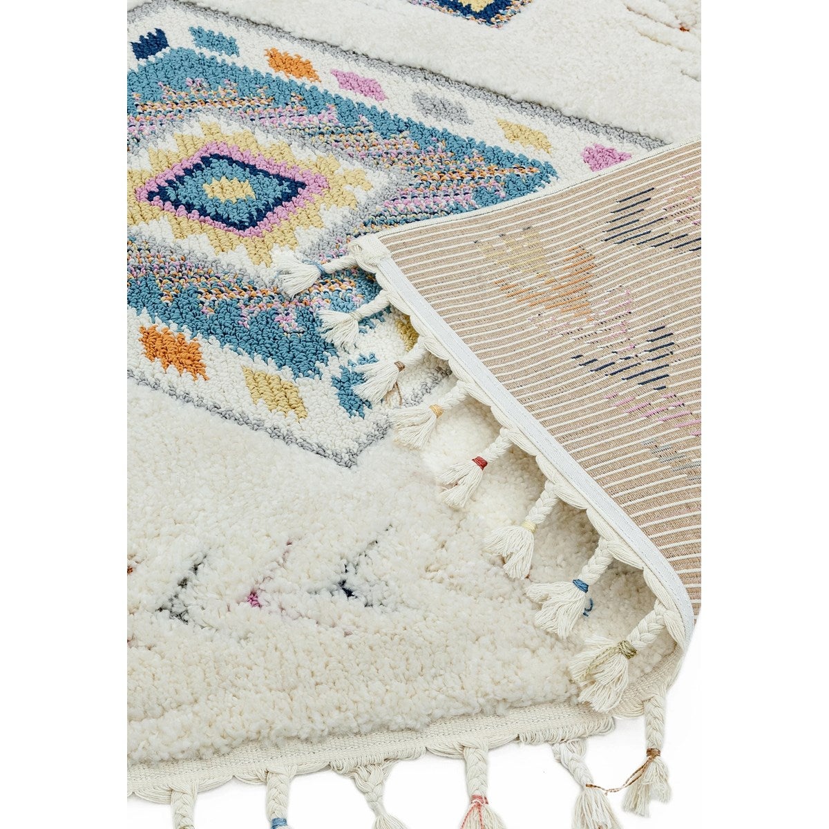 Tapis moderne à franges style berbère RHOMBUS 200x290 cm - 5