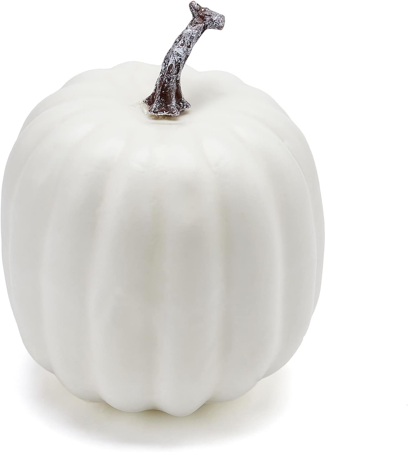 Calabazas artificiales de espuma blanca, 7 piezas, calabazas falsas para decoraciones de jardín de otoño, Acción de Gracias y Halloween - 9