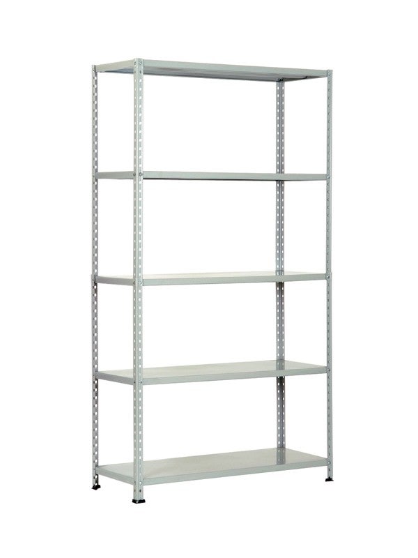 Scaffale Metallico 4 Ripiani 100x100x40 Cm - Per Garage, Cantina, Officina, Capacità 175 Kg A Ripiano, Zincato, Montaggio A Incastro