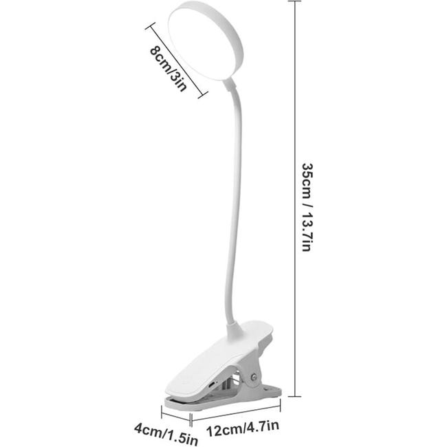 Lampada da tavolo LED con orologio, lampada da scrivania, lampada da comodino, lampada da lettura flessibile, lampada da tavolo, dimmerabile, calendario sveglia, termometro, 6,5W 260lm bianco caldobia Lampada da tavolo LED con orologio, lampada da scrivania, lampada da comodino, lampada da lettura flessibile, lampada da tavolo, dimmerabile, calendario sveglia, termometro, 6,5W 260lm bianco caldobia