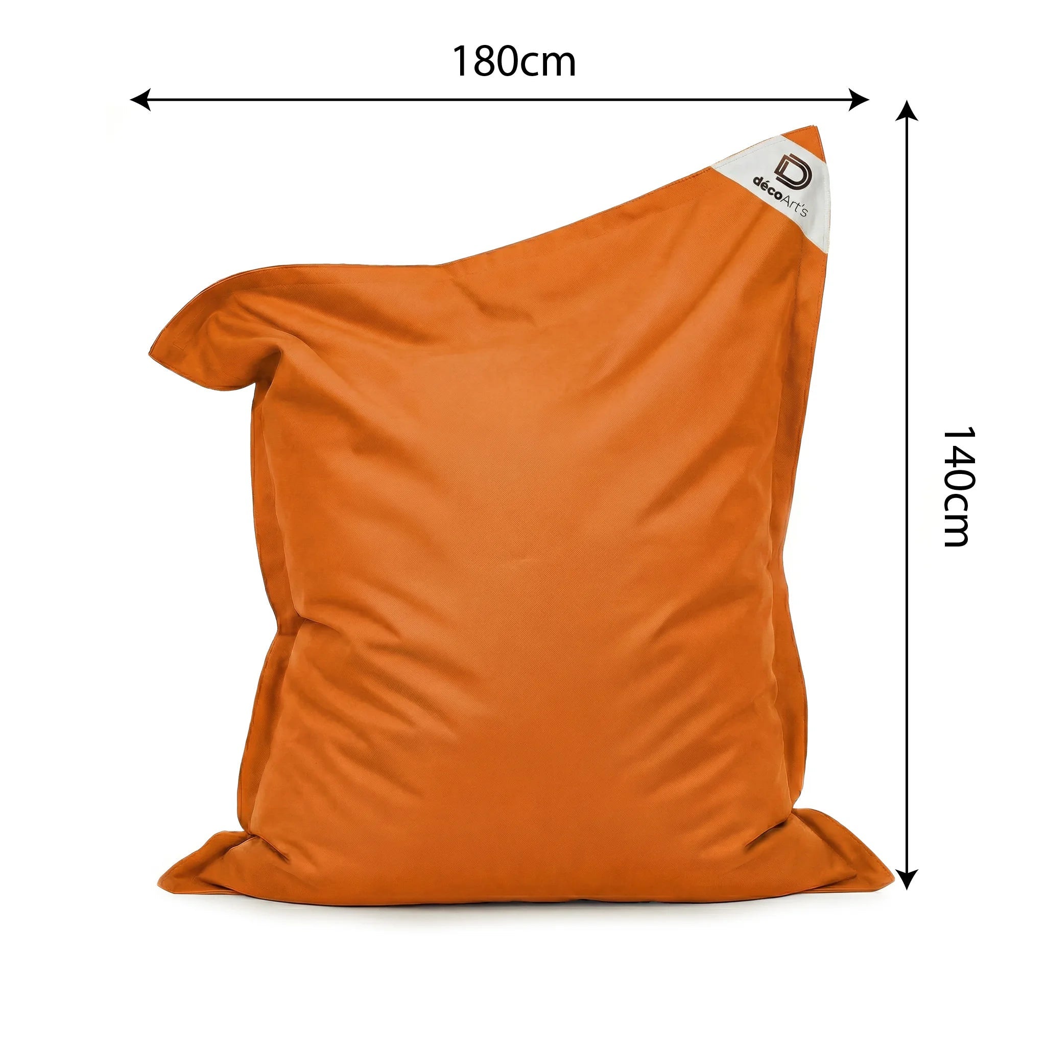 Custodia Pouf Gigante XXL 180x140cm Interno ed Esterno - Arancione - 5