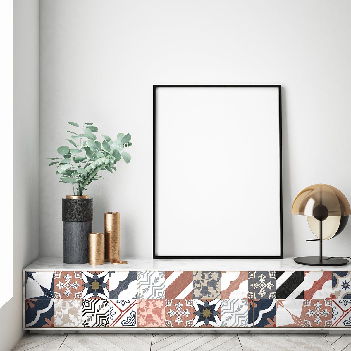 24 adesivi piastrelle di cemento mobili lichina - Sticker adesivo - adesivi murali - 24stickers20x20cm - 3