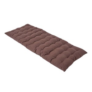 HOMESCAPES Cuscino Per Panca Da Giardino 2 Posti, 108x42 Cm, In Cotone Con Strisce Rosse - Per Esterno E Interno