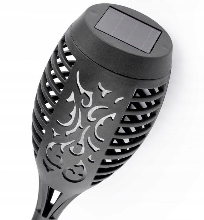 Lampa solarna LED ogrodowa wbijana pochodnia 0.72W 51cm IP44 efekt płomienia czarna MasterLED - 4