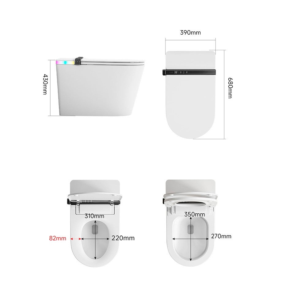 INODORO JAPONÉS WC INTELIGENTE NASHI IANNA A PARED, SECADO ULTRARÁPIDO, ANTI-OLOR, SILENCIOSO, NO NECESITA DEPÓSITO NI PRESIÓN DE AGUA - 2