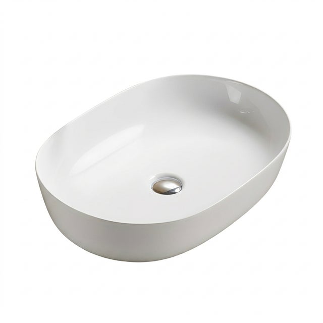 Umywalka nablatowa Corciano Linea Forte Lśniąca Biel 60x42x14 cm