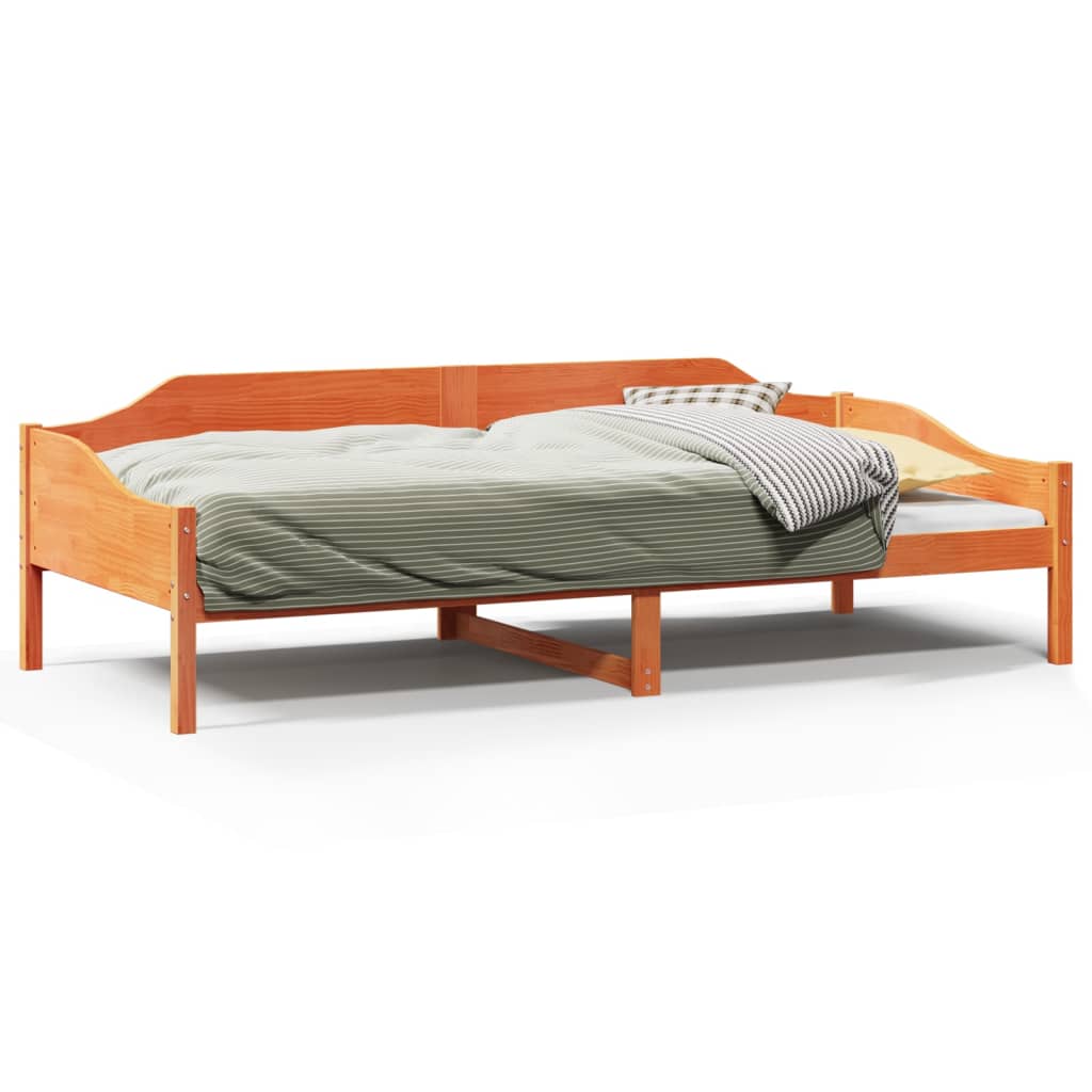 Łóżko Drewniane Rama Łóżka Sofa Brązowe Do Sypialni Pokoju 90x190 cm