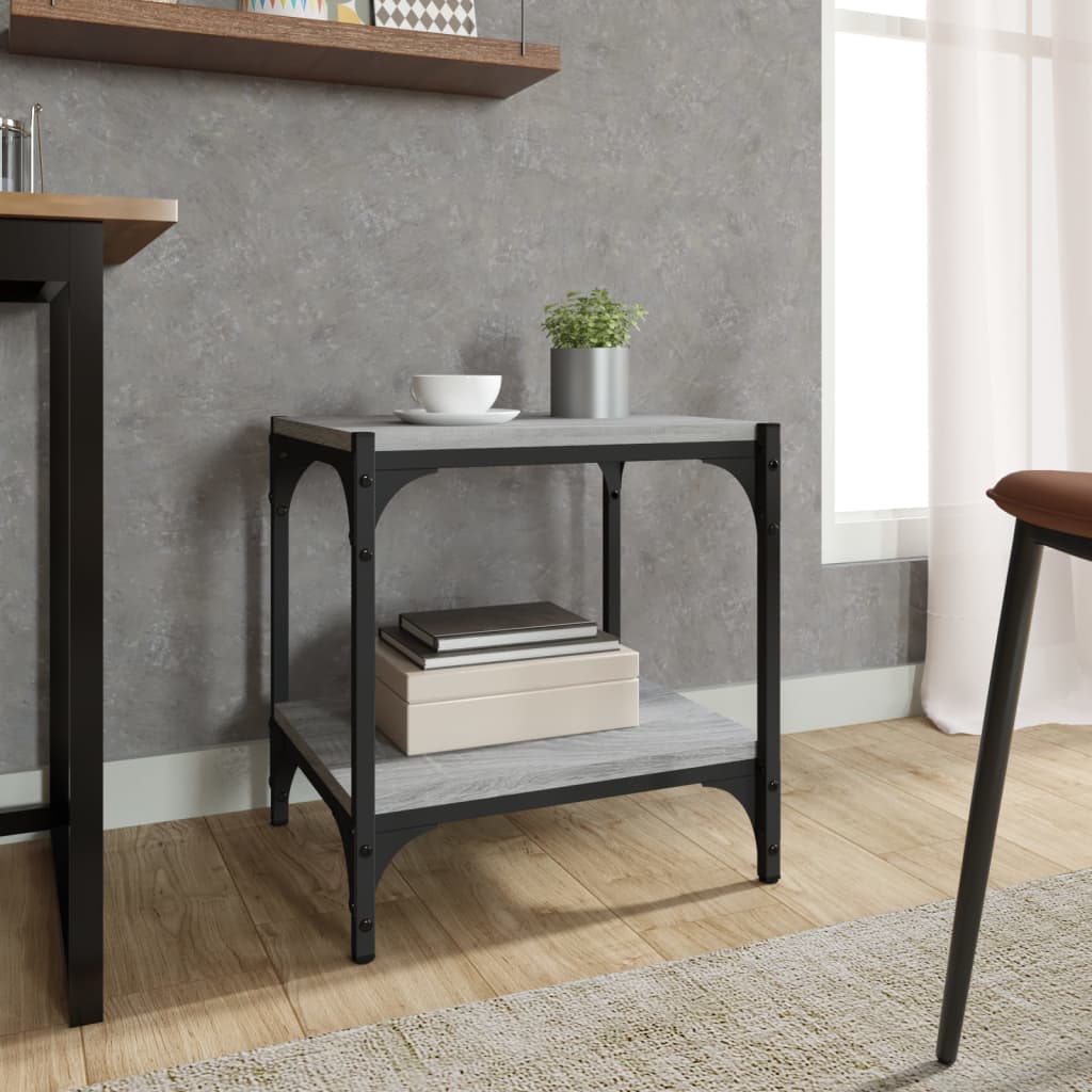 Maison Exclusive - Meuble TV Sonoma gris 40x33x41 cm Bois d'ingénierie et acier - 3