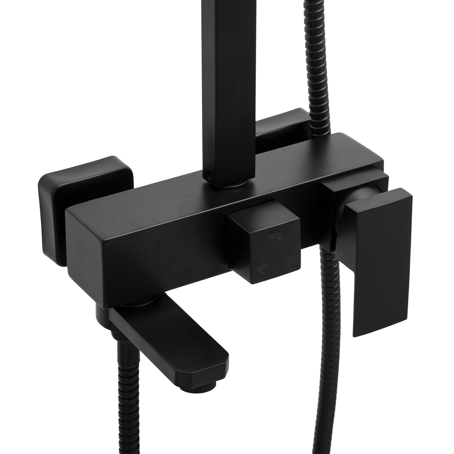 Conjunto de duche com torneira, Preto - 3