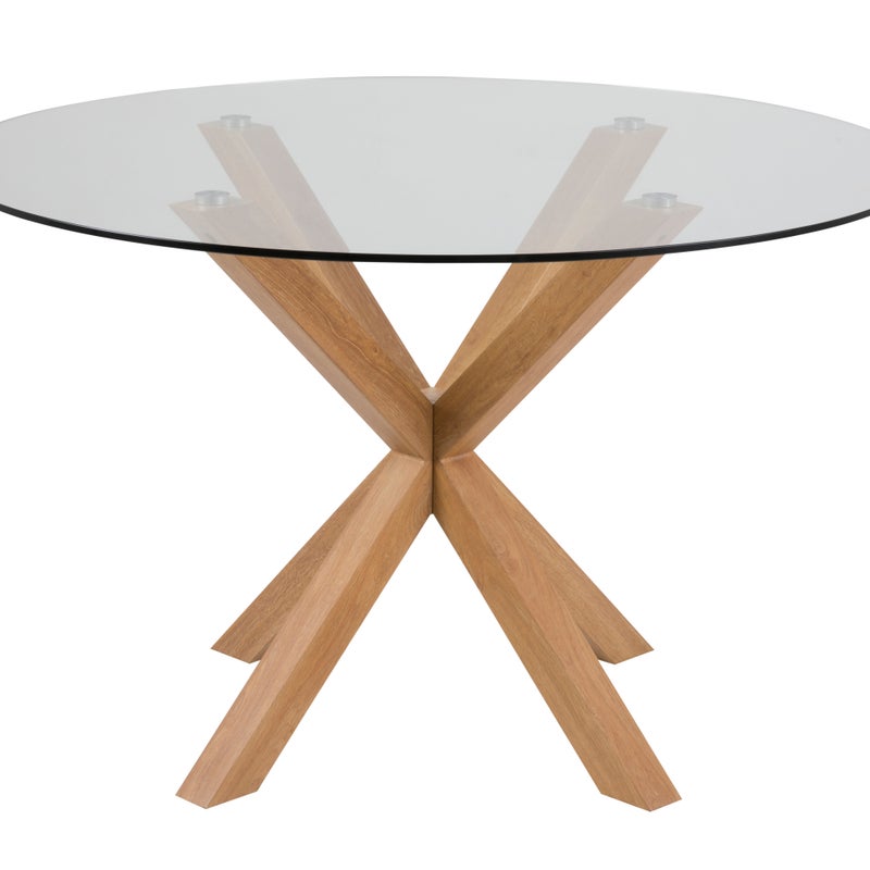 Helium stół do jadalni szkło.