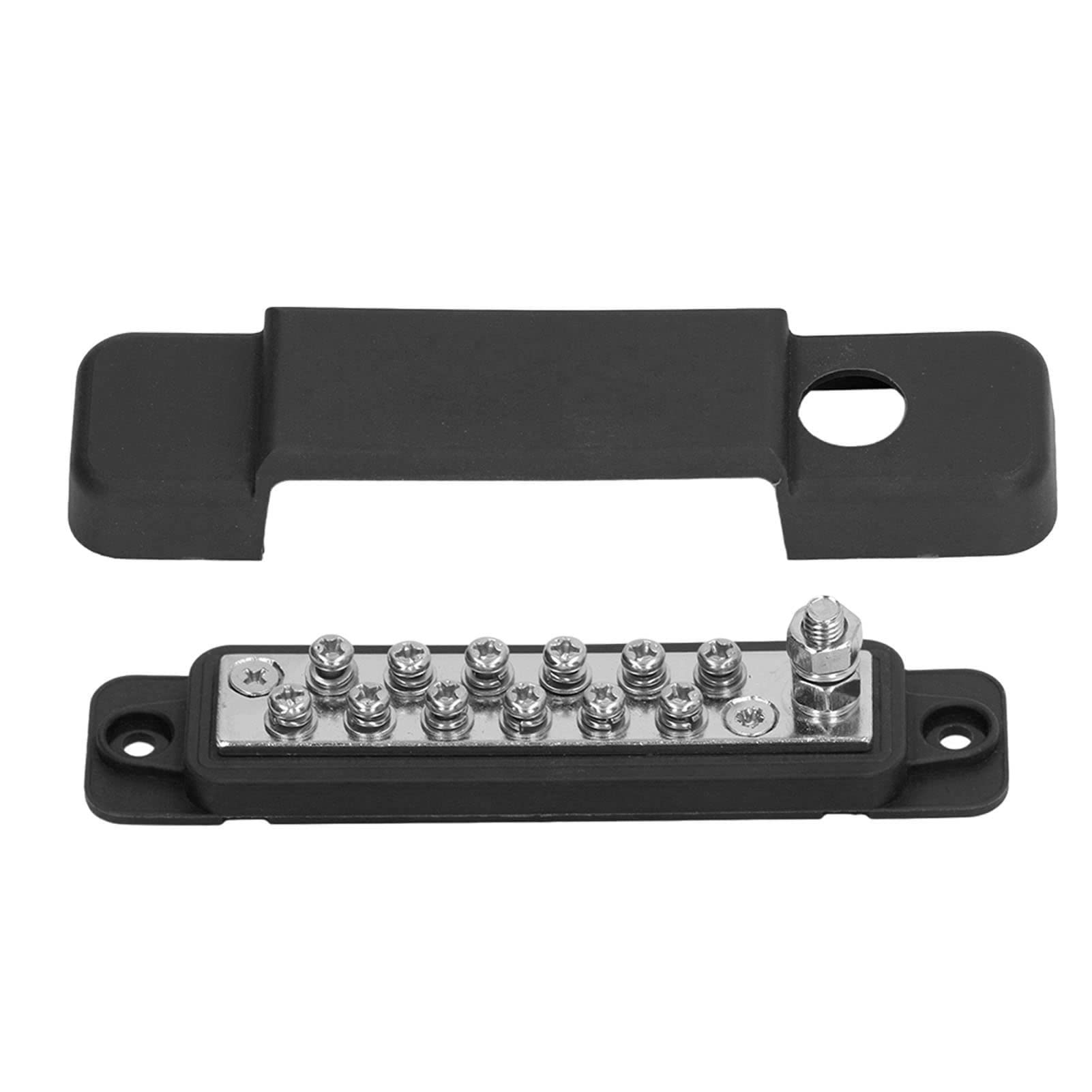 Morsettiera Bus Bar 12V Con Coperchio - 130A/150A DC, 6+6 Terminali M4, Per Barca, Auto, Alimentazione