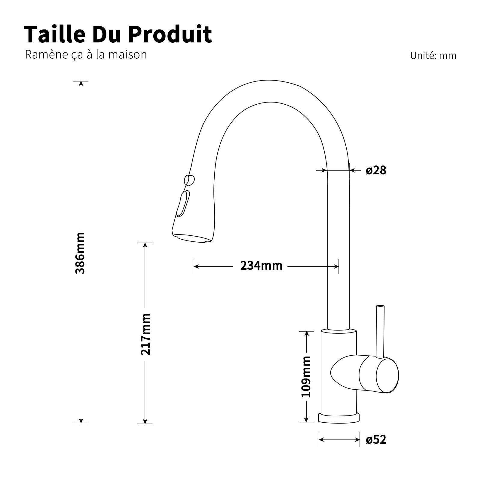 Robinet de Cuisine avec Douchette Extractible Mitigeur Cuisine Brossé en Acier Inox Robinet d'évier pour Cuisine Rotatif à 360° avec 3 Modes - 8