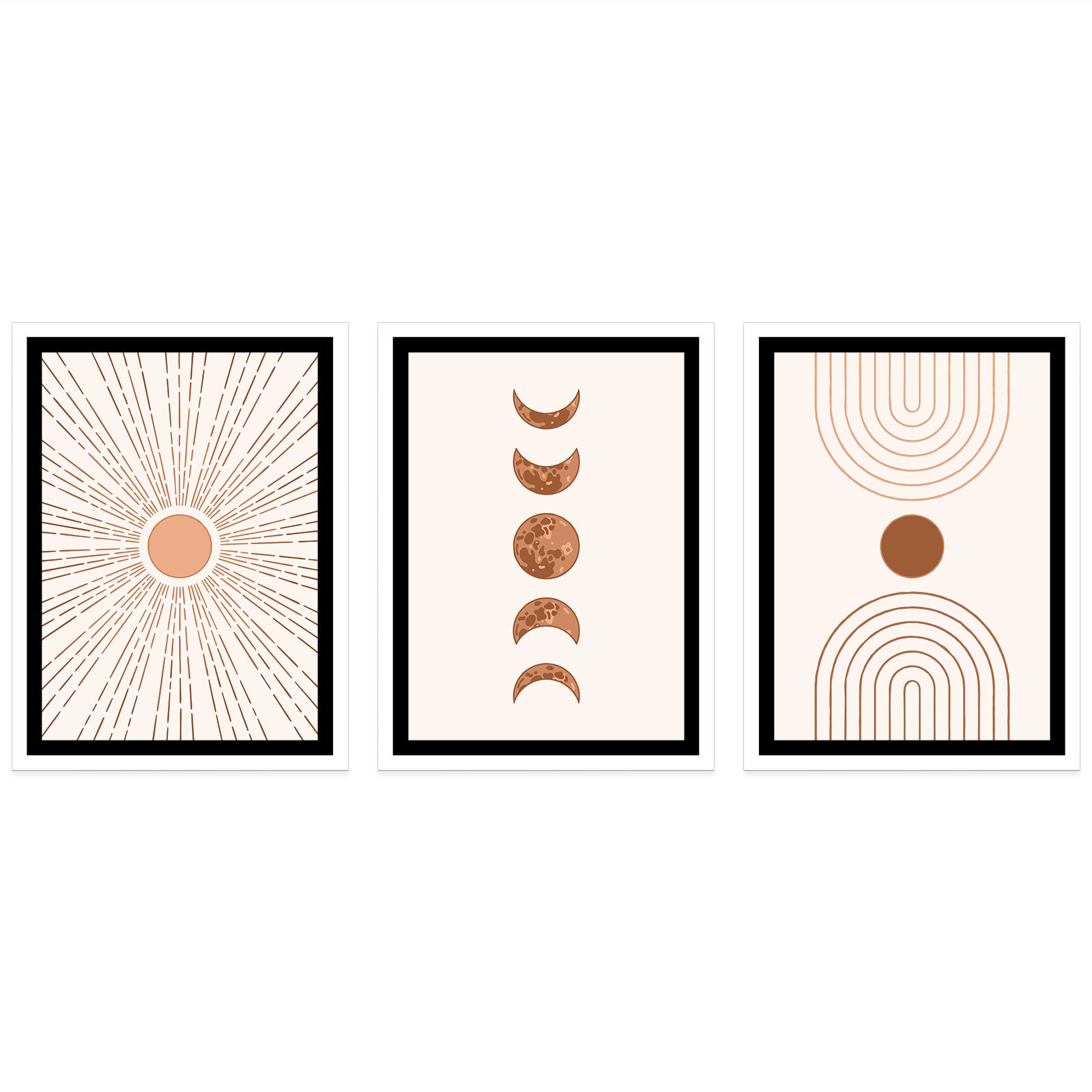 Lot de 3 Affiches / Posters Triptyque - Boho 3617689692579 - Photo pleine page - 3 Affiches - 50x70 cm (Cadres non fournis) - 4