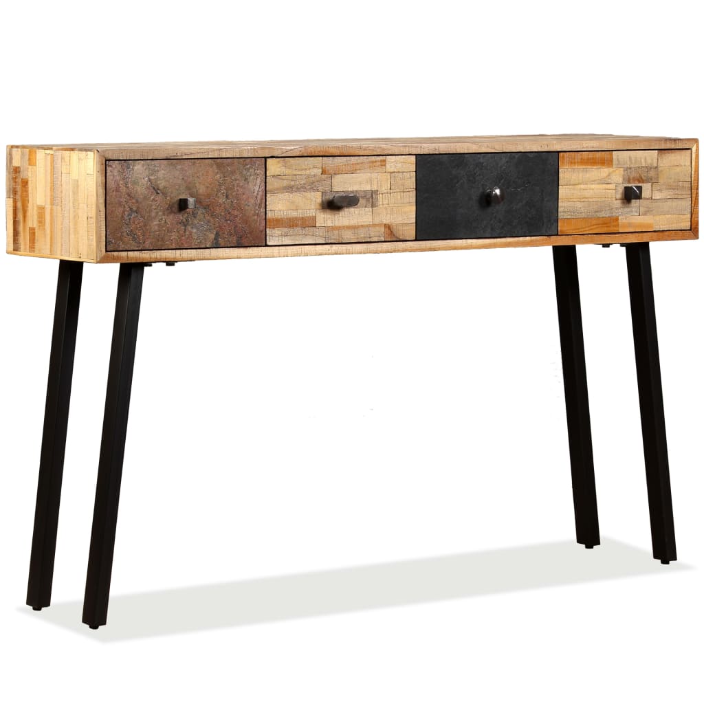 Vidaxl Mesa Consola De Teca Maciza Reciclada 120X30x76 Cm , Leroy Merlin