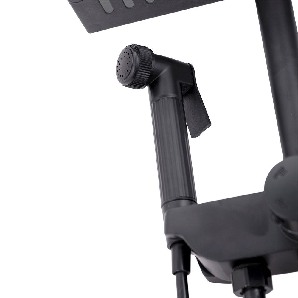 Ensemble de douche en laiton / zinc - Acier inoxydable - ABS, noir, eau chaude-froide, levier unique [QLI-FA-3002] - 4