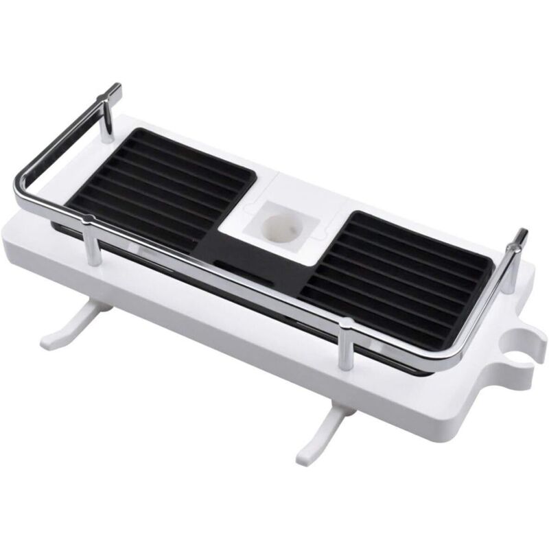 Raft telescopic pentru duș din plastic 20-25 mm, fără găurire, cu 2 cârlige