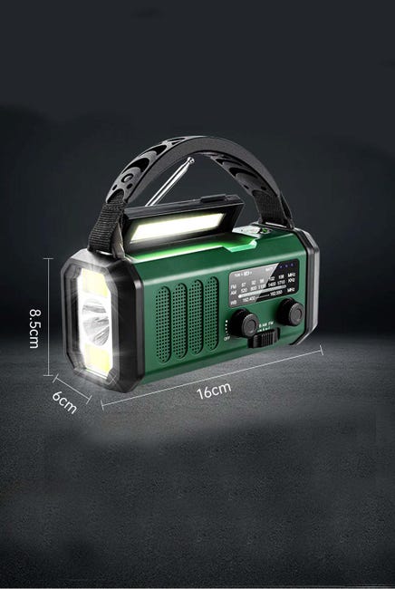 Radio Solaire, Lampe De Poche Radio À Manivelle Multifonctionnelle Pour L'Extérieur Pour Les Radio Solaire, Lampe De Poche Radio À Manivelle Multifonctionnelle Pour L'Extérieur Pour Les