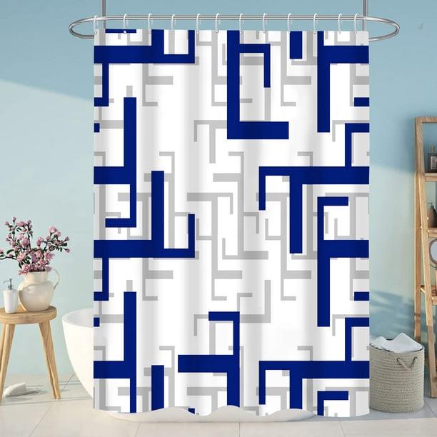 Caheansi - Cortina De Ducha En Negro Y Blanco, Con Trazos De Pincel En Oro, Grafiti, Pintura Al óleo, Arte Moderno Abstracto Para Baño, Tela Impermeable, Lavable A Máquina Con Ganchos