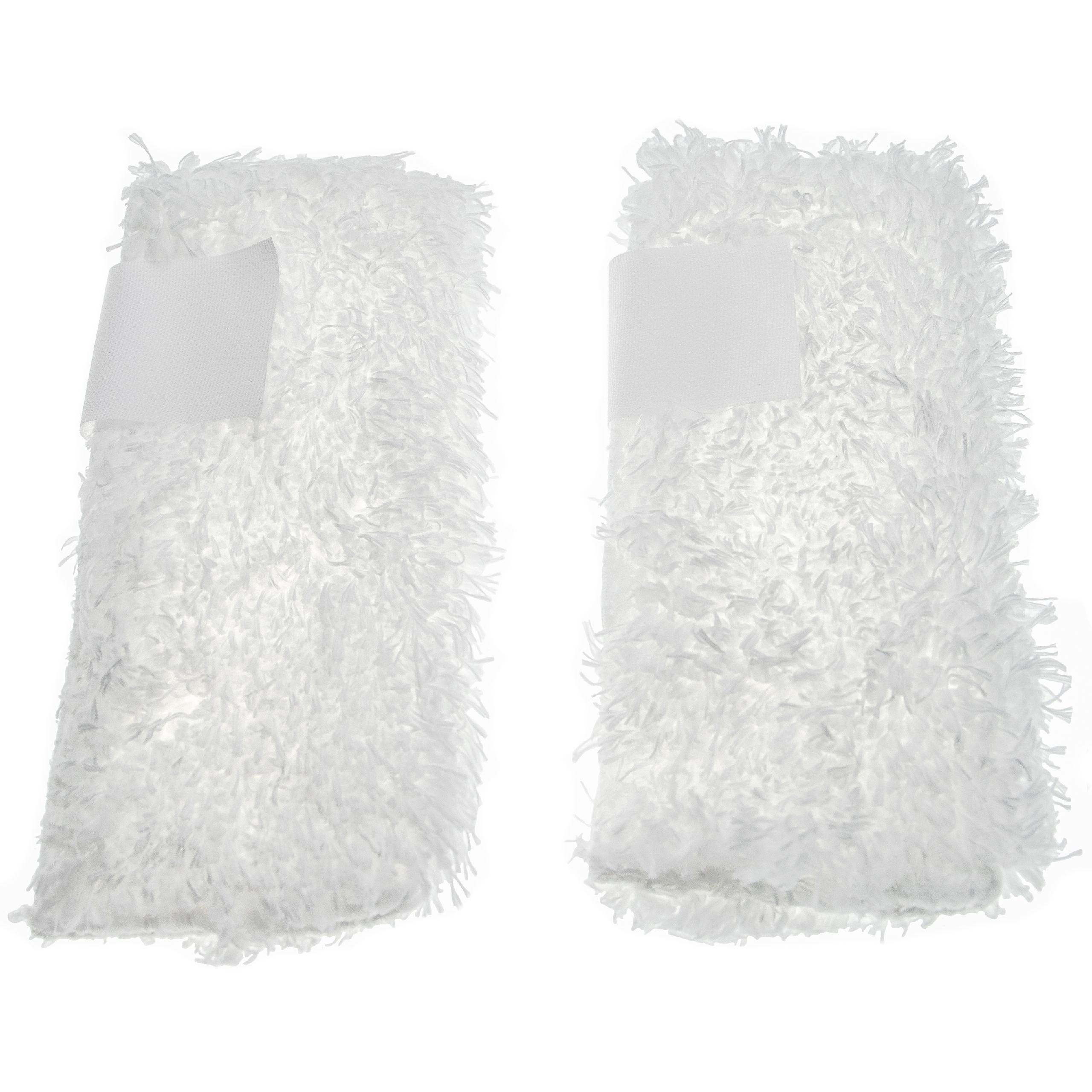 vhbw 2x Housses de rechange compatible avec Kärcher SC 4.100 C, SC 4, SC 4.100 CB nettoyeur à vapeur - microfibre, blanc 21 x 9,4 x 0,25cm - 5