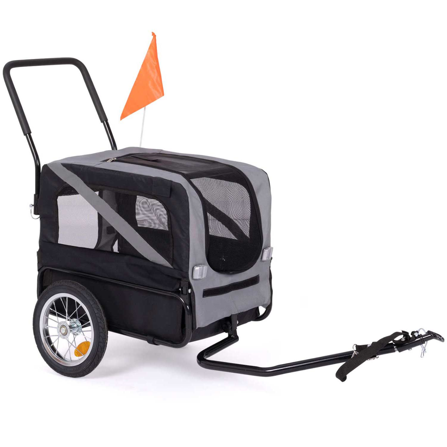 Remorque à vélo pour chien TILLY avec réflecteurs 128 x 52 x 102 cm pour animaux de compagnie - 5