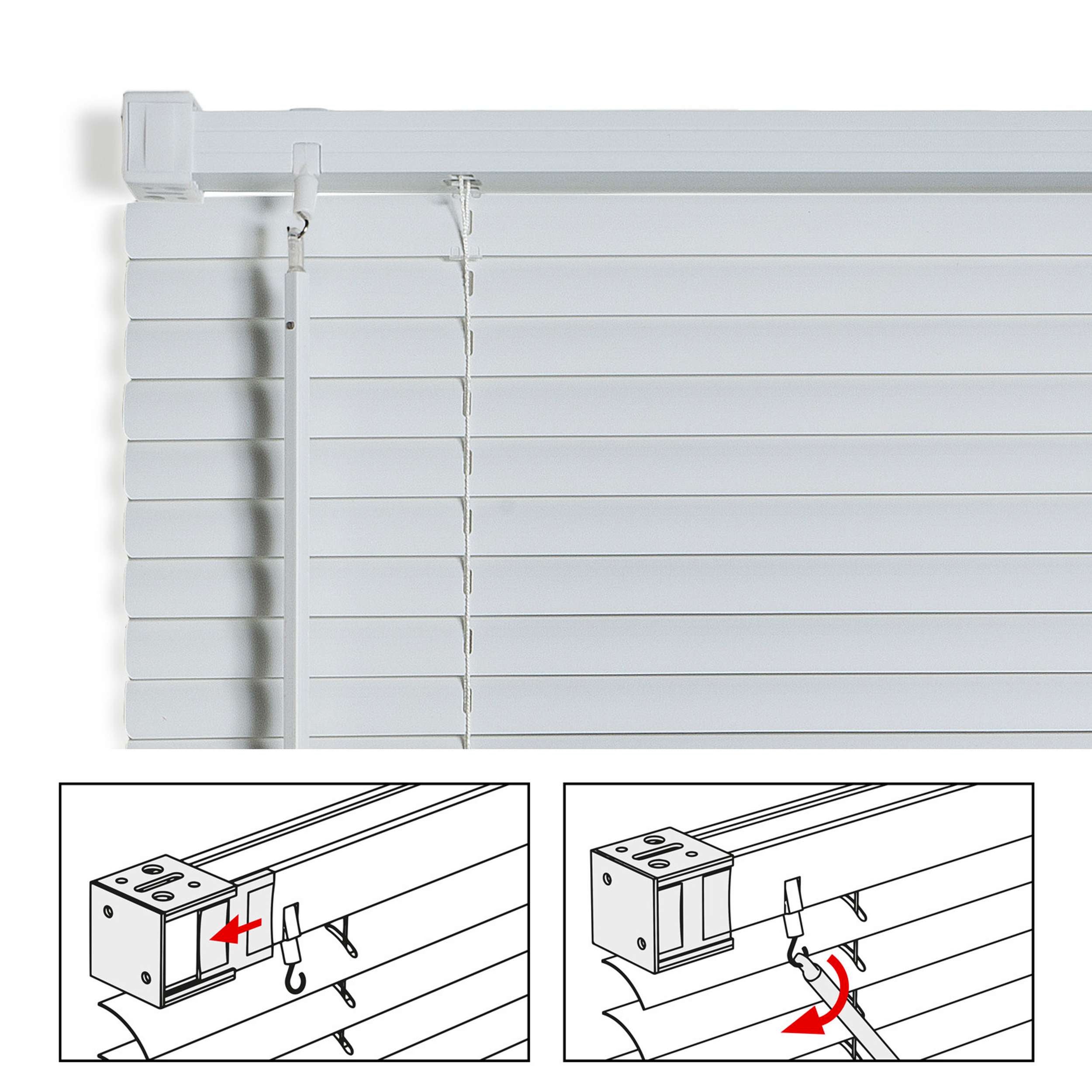 Persianas Venezianas de Vinil com Cordão Autoblocante, Branca 135x160 - 5