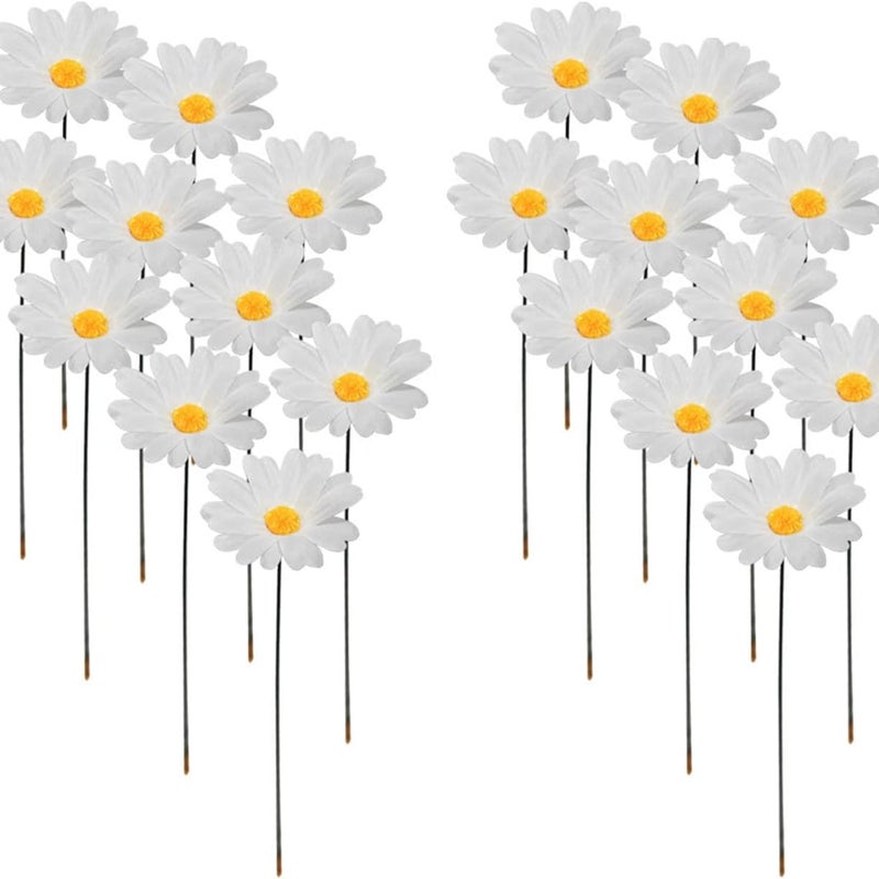 Opakowanie 20 palików ogrodowych Daisy – dekoracja 3D do trawników, roślin i ścieżek