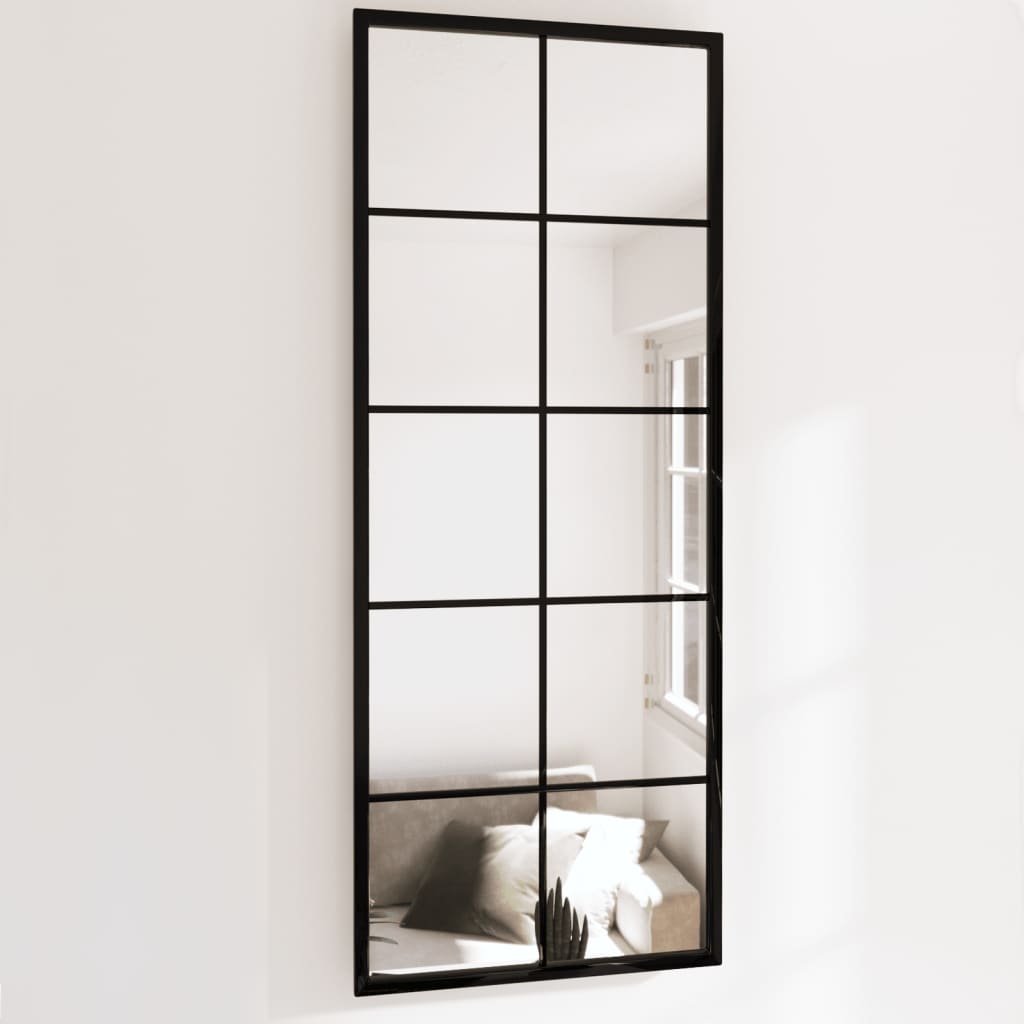 Vidaxl Espejos De Pared 2 Uds Metal 100X40 Cm Negro , Leroy Merlin