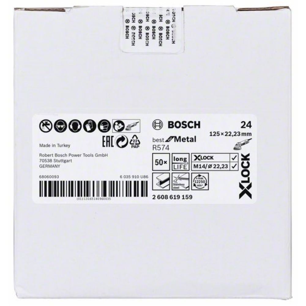 Bosch PRO R574 X-Lock Tarcza fibrowa 125 mm G24 - 2608619159 - 2