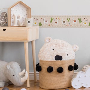 Lovely Label Frise Murale Adhésive Étoiles Gris-Rose – 450 × 11,5 Cm – Décoration Chambre Bébé Fille – Sticker Mural Sans PVC Facile à Poser Allemagne
