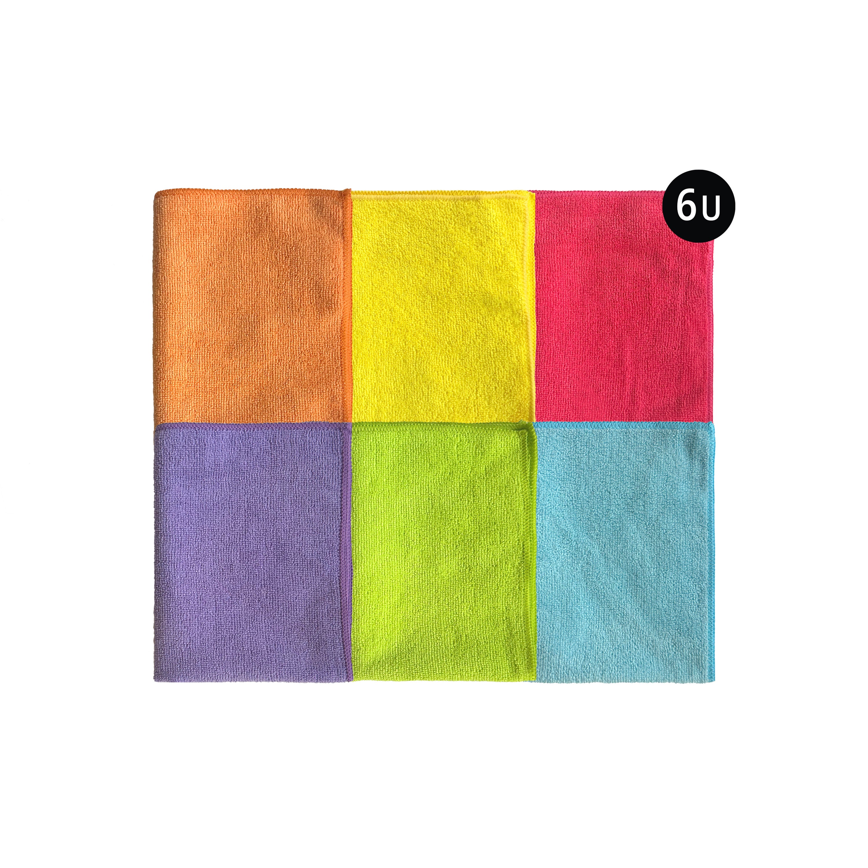 PAMEX- PAÑO MICROFIBRA 777 30X40 CM COLORES SURTIDOS-SET DE 6 UNIDADES - 2